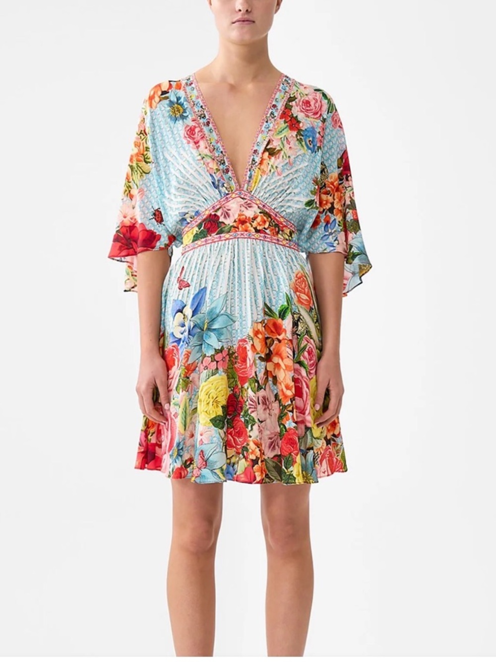 NWOT CAMILLA SILK SHORT WAISTED PAPERS AND CURIOUS CAPERS DRSSS SMALL